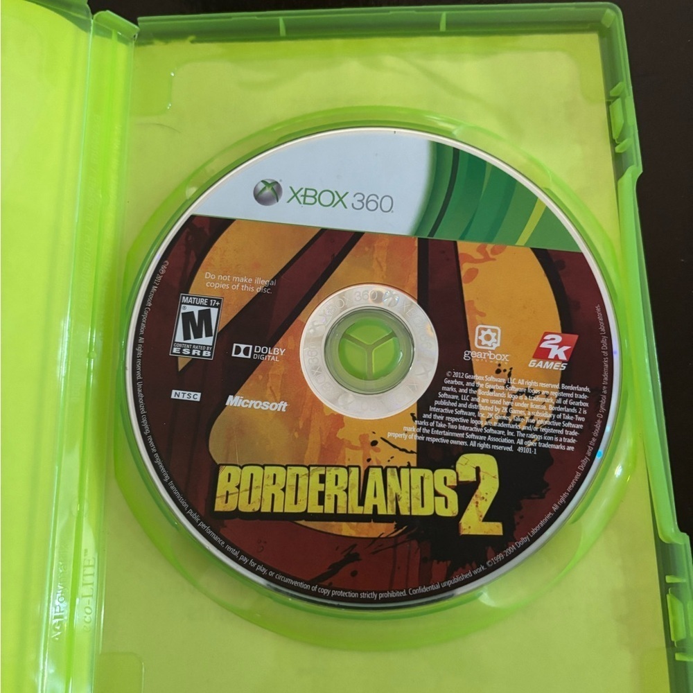 Borderlands 2 (Microsoft Xbox 360, 2012) Not In Original Case